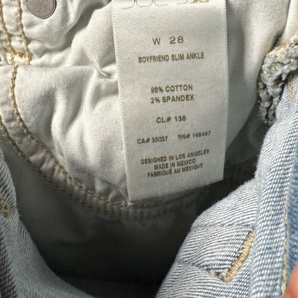 Joe’s Jeans Boyfriend Slim‎ Ankle Distressed Jeans in Manila Women’s Size 28 - Picture 9 of 10